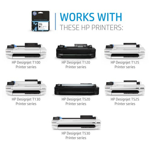 HP CZ129A/711 Ink cartridge black 38ml for HP DesignJet T 520