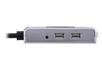 ATEN 2-Port USB DVI/Audio Cable KVM Switch with Remote Port Selector