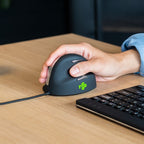 R-Go Tools Ergonomic mouse R-Go HE Break with break software, medium (hand size 165-185 mm), right-handed, Wired, black