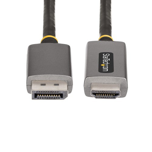 StarTech.com 6.6ft (2m) DisplayPort to HDMI Adapter Cable, 8K 60Hz, 4K 144Hz, HDR10, DP 1.4 to HDMI 2.1 Active Video Converter, DisplayPort Desktop to HDMI Monitor, M/M - DP to HDMI Cord