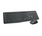 Logitech MK235 keyboard Mouse included Universal RF Wireless Greek Grey