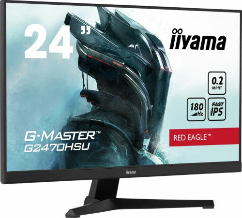 iiyama G-MASTER Unleash your full gaming potential with the Fast IPS G2470HSU Red Eagle