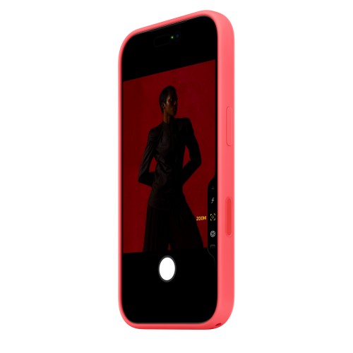 Apple iPhone 17 Pro Silicone Case with MagSafe – Bright Guava