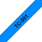Brother TC-591 DirectLabel black on blue 9mm x 7,7m for Brother P-Touch TC 9-12mm