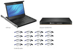Vertiv Avocent LCD Local Rack Access Console, 16P KVM, 16 CABLES, USB KB-GER