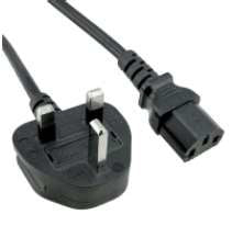 Opengear 440015 power cable Black 1.8 m BS 1363 IEC C13