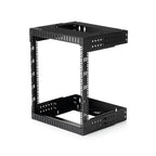 StarTech.com 12U 19" Wall Mount Network Rack - Adjustable Depth 12-20" 2 Post Open Frame Server Room Rack for AV/Data/ IT Communication/Computer Equipment/Switch w/Cage Nuts & Screws