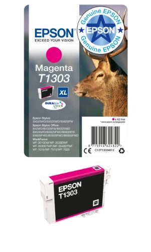 Epson C13T13034012/T1303 Ink cartridge magenta XL, 600 pages 10,1ml for Epson Stylus BX 320/SX 525/WF 3500