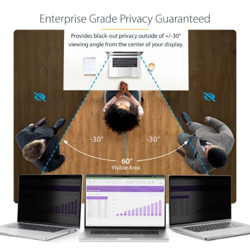 StarTech.com 13-inch MacBook Air M2 M3 M4 M5 Magnetic Laptop Privacy Screen, Blue Light Screen Protector, Reversible Anti-Glare Matte or Glossy Sides, Laptop Privacy Filter