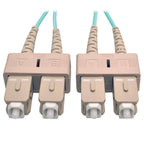 Tripp Lite N806-01M 10Gb Duplex Multimode 50/125 OM3 LSZH Fiber Patch Cable (SC/SC) - Aqua, 1M (3 ft.)