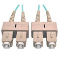 Tripp Lite N806-10M 10Gb Duplex Multimode 50/125 OM3 LSZH Fiber Patch Cable (SC/SC) - Aqua, 10M (33 ft.)