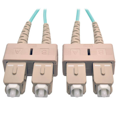 Tripp Lite N806-10M 10Gb Duplex Multimode 50/125 OM3 LSZH Fiber Patch Cable (SC/SC) - Aqua, 10M (33 ft.)