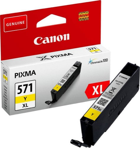 Canon 0334C001/CLI-571YXL Ink cartridge yellow high-capacity, 680 pages ISO/IEC 24711 336 Photos 11ml for Canon Pixma MG 5750/7750
