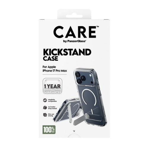 PanzerGlass CARE by ® Feature Case Transparent w. Kickstand & MagSafe iPhone 17 Pro Max