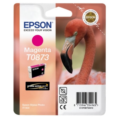 Epson C13T08734010/T0873 Ink cartridge magenta, 890 pages ISO/IEC 24711 11,4ml for Epson Stylus Photo R 1900