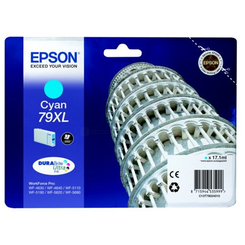 Epson C13T79024010/79XL Ink cartridge cyan high-capacity, 2K pages 17.1ml for Epson WF 4630/5110