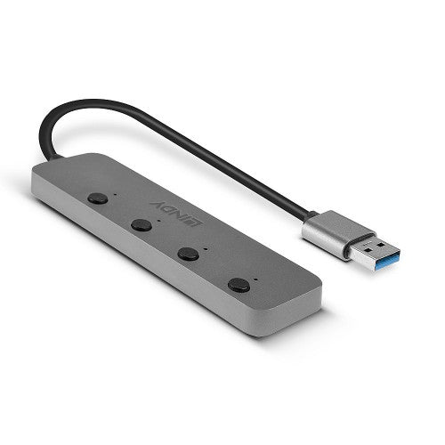 Lindy 4 Port USB 3.0 Hub with On/Off Switches