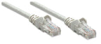 Intellinet Network Patch Cable, Cat5e, 1.5m, Grey, CCA, U/UTP, PVC, RJ45, Gold Plated Contacts, Snagless, Booted, Lifetime Warranty