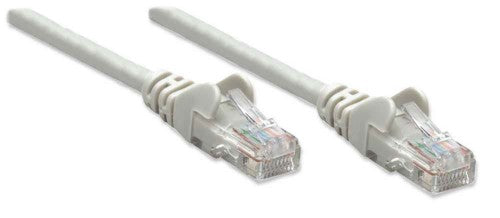 Intellinet Network Patch Cable, Cat5e, 1.5m, Grey, CCA, U/UTP, PVC, RJ45, Gold Plated Contacts, Snagless, Booted, Lifetime Warranty