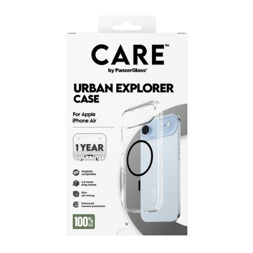 PanzerGlass CARE by ® Flagship Case Transparent Urban Explorer w. Black MagSafe iPhone Air