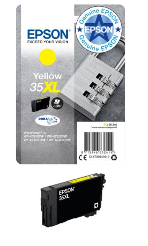 Epson C13T35944010/35XL Ink cartridge yellow high-capacity, 1.9K pages 20.3ml for Epson WF-4720