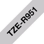 Brother TZE-R951 DirectLabel black on silver textil 24mm x 4m for Brother P-Touch TZ 3.5-24mm/HSE/36mm/6-24mm/6-36mm