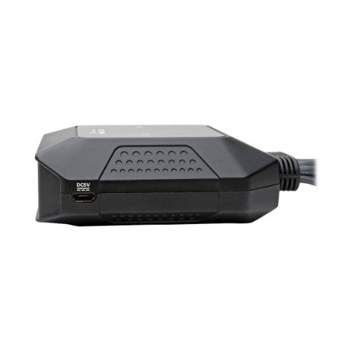Tripp Lite B032-DPUA2 2-Port DisplayPort 1.1/USB KVM Switch with Audio/Video, Built-In Cables, USB Peripheral Sharing