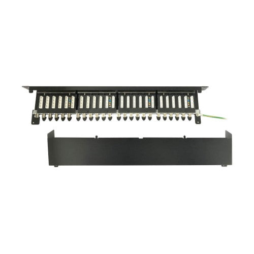 Tripp Lite N252-024-6A-SH 24-Port Cat6a Shielded Patch Panel - 10 Gbps, STP, 110 Punch Down, RJ45, 1U, TAA