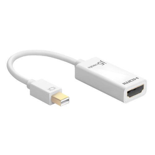j5create JDA159 mini DisplayPort™ to 4K HDMI™ Adapter, White