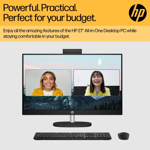 HP All-in-One 27-cr0000na AMD Ryzen™ 7 7730U 68.6 cm (27") 1920 x 1080 pixels All-in-One PC 16 GB DDR4-SDRAM 512 GB SSD Windows 11 Home Wi-Fi 6 (802.11ax) White