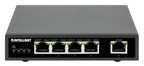 Intellinet 5-Port Gigabit Ethernet PoE+ Switch, Four PSE PoE Ports, IEEE 802.3at/af (PoE+/PoE) Compliant, PoE Power Budget up to 62 W, Desktop Format (with UK power cord)