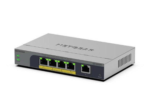 NETGEAR GS105EPP Unmanaged Gigabit Ethernet (10/100/1000) Power over Ethernet (PoE) Desktop/Wall-Mounting Grey
