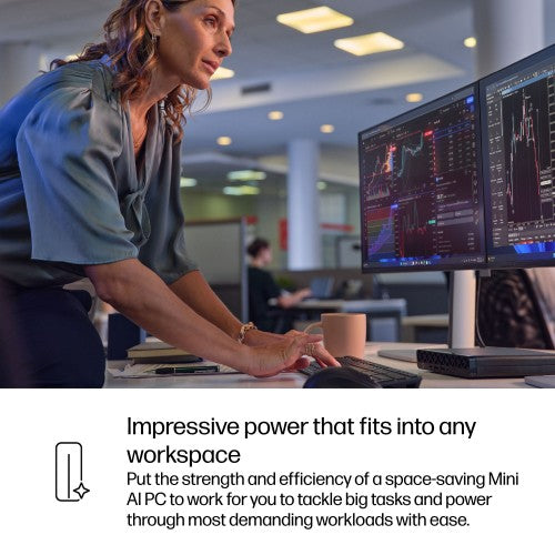 HP EliteDesk 8 Mini G1i Intel Core Ultra 5 235T 16 GB DDR5-SDRAM 512 GB SSD Windows 11 Pro Mini PC AI PC Black