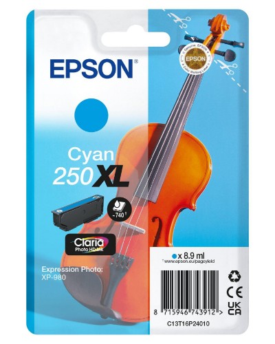 Epson C13T16P24010/250XL Ink cartridge cyan high-capacity, 740 pages 8.9ml for Epson Expression Photo XP-980