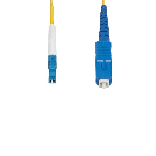 StarTech.com 5m (16.4ft) LC to SC (UPC) OS2 Single Mode Simplex Fiber Optic Cable, 9/125µm, 40G/100G, Bend Insensitive, Low Insertion Loss - LSZH Fiber Jumper Cord