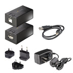 StarTech.com 150m (492ft) USB 2.0 Extender over Cat5e/Cat6 Ethernet Cable, Externally Powered USB Extender via RJ45/Network Cable, USB Over Ethernet Cable Extender/Adapter - TAA