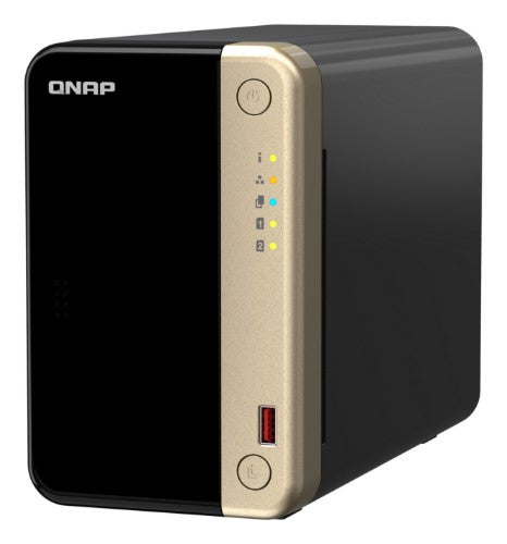 QNAP TS-264 NAS Tower Intel® Celeron® N5095 8 GB 0 TB QNAP QTS Black, Gold