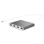 j5create JCA366-N USB-C™ to 4-Port HDMI™ Multi-Monitor Adapter, Silver