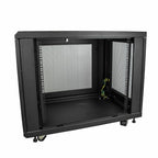 StarTech.com 4-Post 12U Server Rack Cabinet, Lockable 19" Data Rack Cabinet for Computer / AV / IT Equipment, Office / Home Network Rack with Casters & Adjustable Mounting Rails
