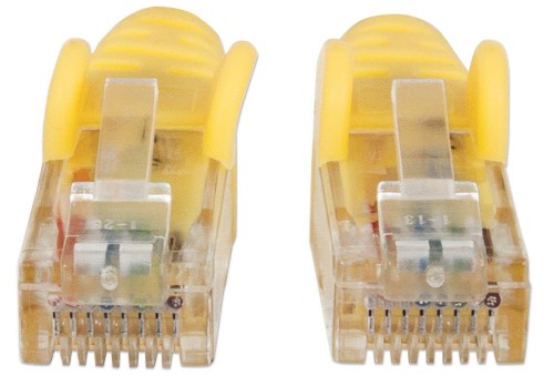 Intellinet Network Patch Cable, Cat6, 2m, Yellow, CCA, U/UTP, PVC, RJ45, Gold Plated Contacts, Snagless, Booted, Lifetime Warranty