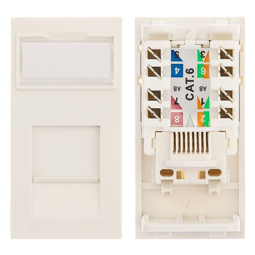 Cat6 UTP Low Profile Module 25mm x 50mm White