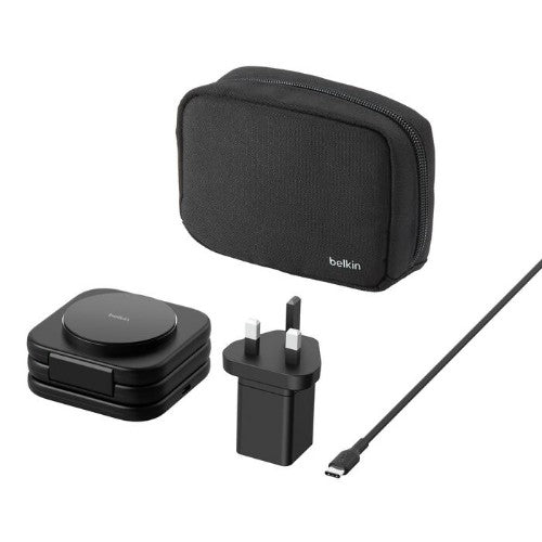Belkin WIZ024MYBK mobile device charger Headset, Smartphone, Watch Black USB Wireless charging Fast charging Indoor