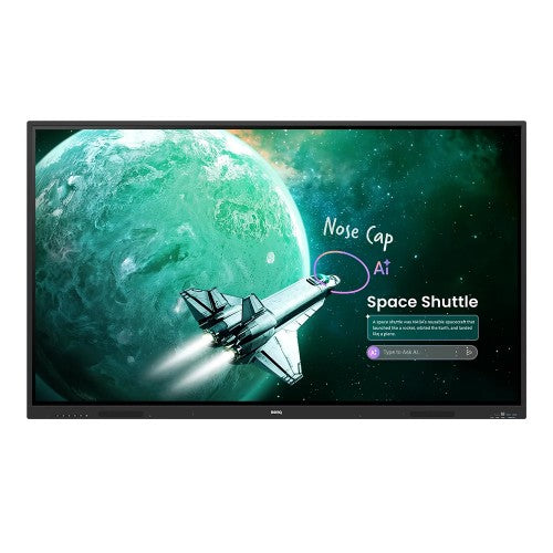 BenQ RE6505A interactive whiteboard 165.1 cm (65") 3840 x 2160 pixels Touchscreen Black USB