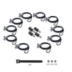 StarTech.com 10-Pack 3-in-1 Dual-Access Laptop Lock, 6.6ft (2m) Keyed Alike/Combination Security Cable Lock for Noble Wedge®/Nano/K-Slot; Anti-Theft, TAA