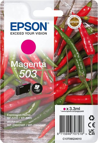 Epson C13T09Q34010/503 Ink cartridge magenta, 165 pages 3,3ml for Epson XP-5200