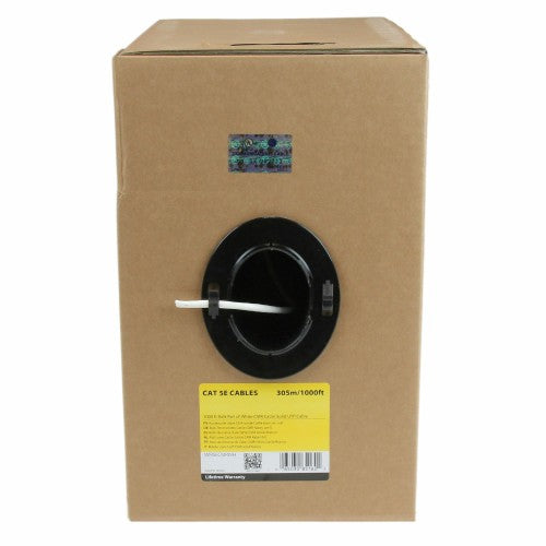 StarTech.com Bulk Cat 5e Ethernet Cable - 1000 ft. (304,8m) - Solid - CMR-Rated - White - TAA Compliant