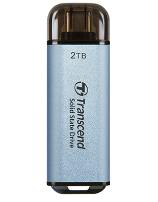 Transcend ESD300 Thunderbolt technology 2 TB USB Type-A to USB Type-C USB 3.2 Gen 2x2 Blue