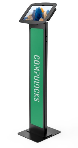 Compulocks Galaxy Tab A8 10.5" Space Enclosure Brandable Floor Stand Black