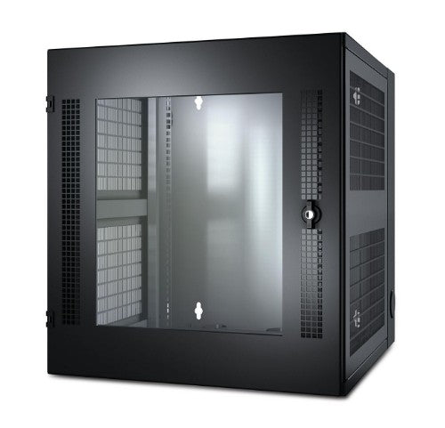 APC NetShelter 13U Wallmount Rack Cabinet Glass Door Double Hinged Server Depth