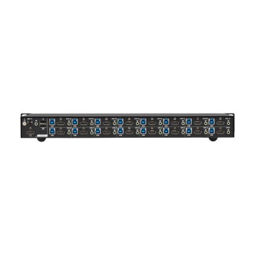 Tripp Lite B024-H4U16 16-Port 4K HDMI/USB KVM Switch - 4K 60 Hz Video/Audio, USB Peripheral Sharing, 1U Rack-Mount